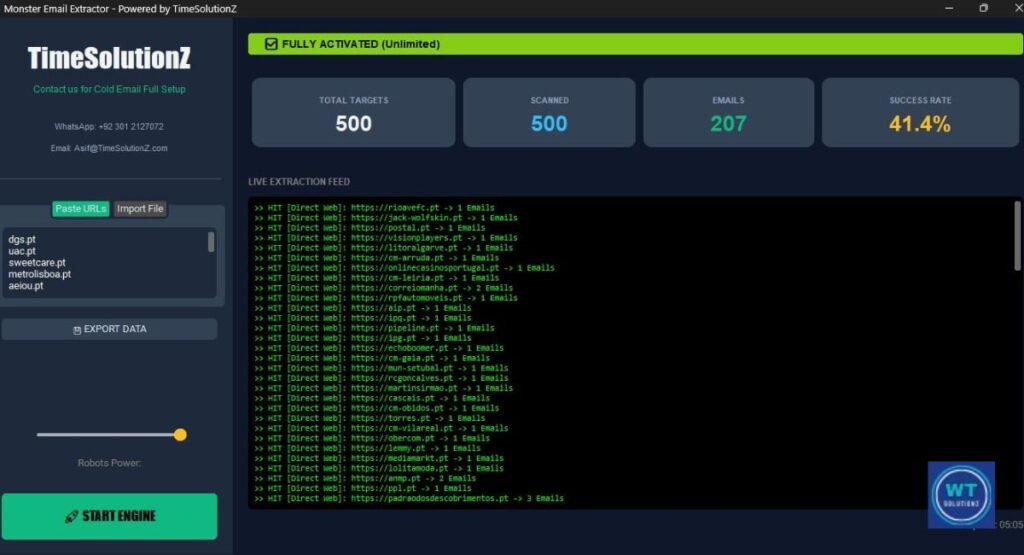Extracting Bulk Emails with Monster Email Extractor