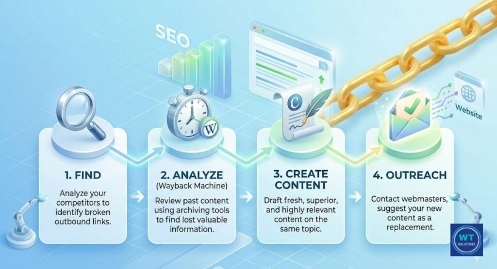 How Broken Link Building Works (Simple Flow)