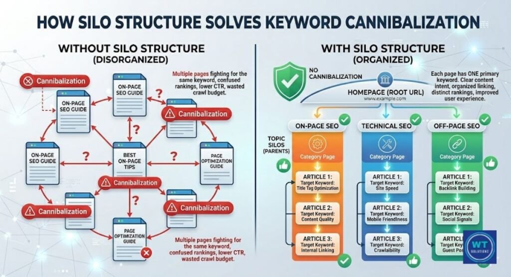 How Silo Structure Solves Keyword Cannibalization