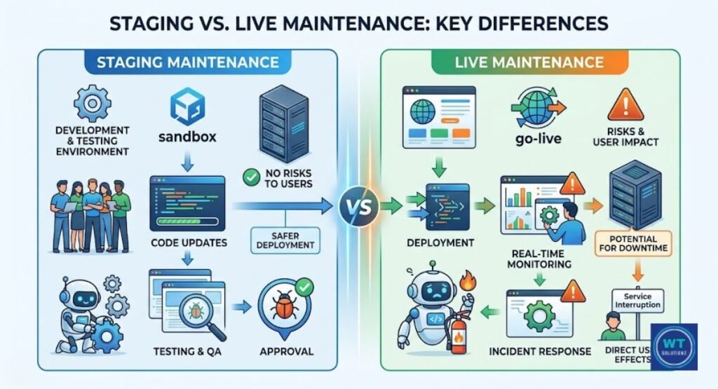 Staging vs. Live Maintenance: Which is Better