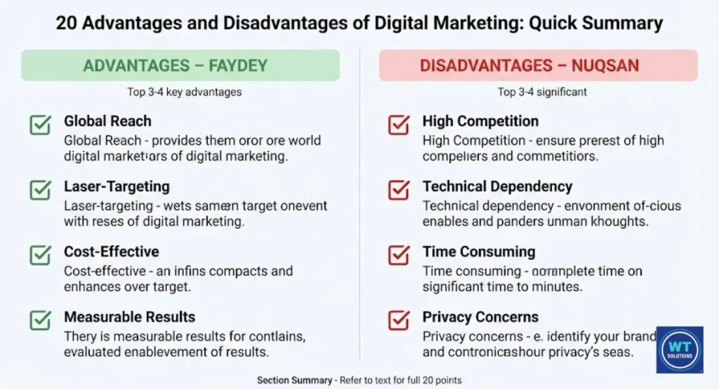 20 Advantages and Disadvantages of Digital Marketing